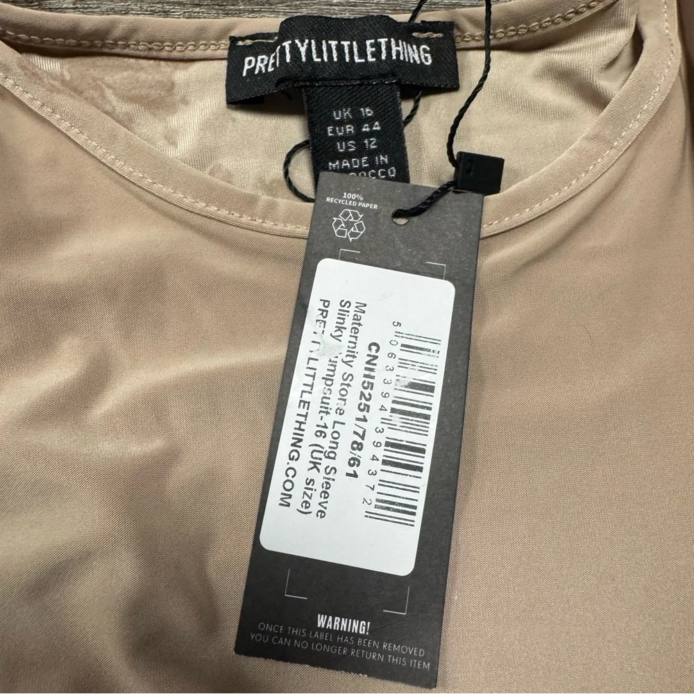 PrettyLittleThing Maternity Slinky Jumpsuit Size 16 NWT
